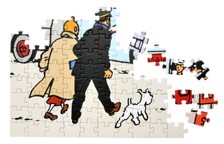 TINTIN: BUS DE LA SWISSAIR - puzzle 500 pièces 50 x 75 cm