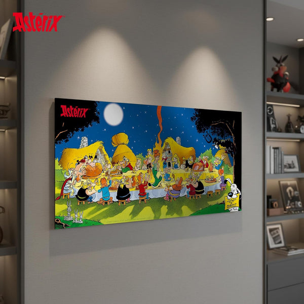 ASTERIX: BANQUET FINAL - poster en verre 60 x 30 cm