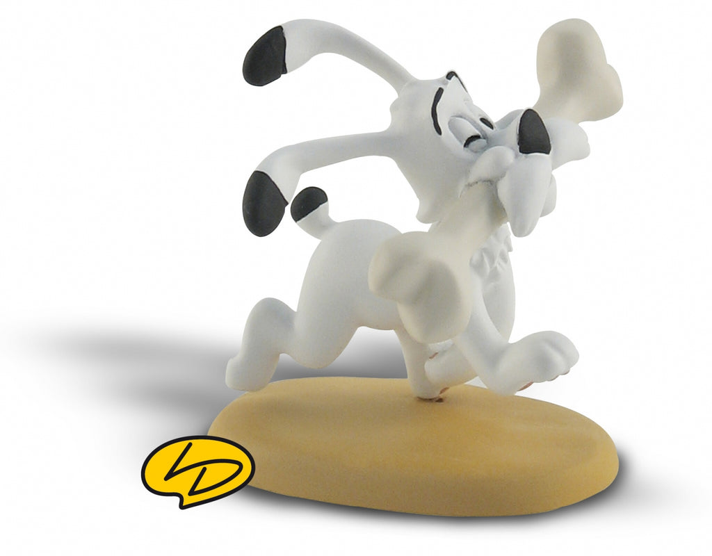 ASTERIX: IDEFIX AVEC SON OS - statuette résine 4 cm