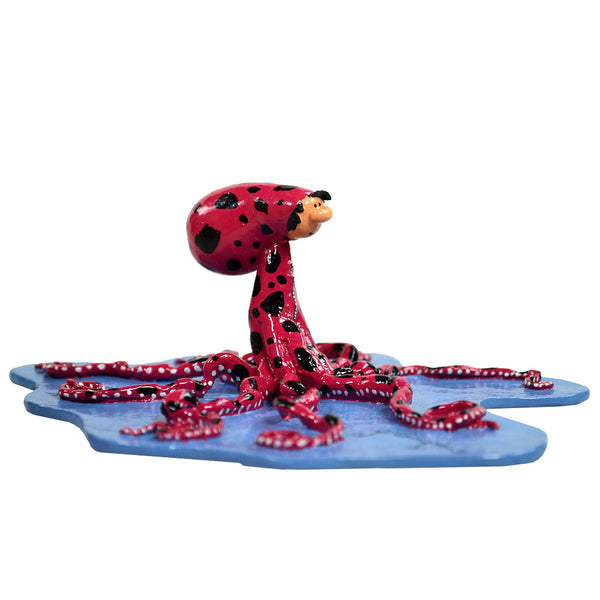 GASTON LAGAFFE: LE BAL A GASTON, LA PIEUVRE - figurine métal 8.5 cm