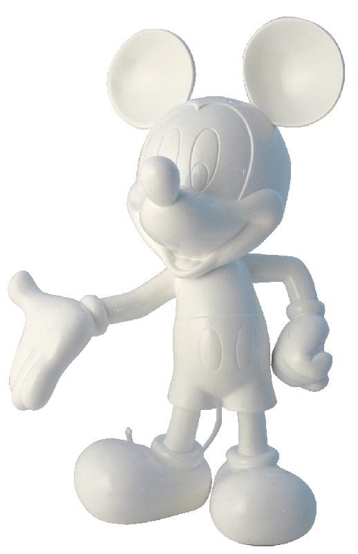 MICKEY: BIENVENUE, BLANC - statuette résine 30 cm