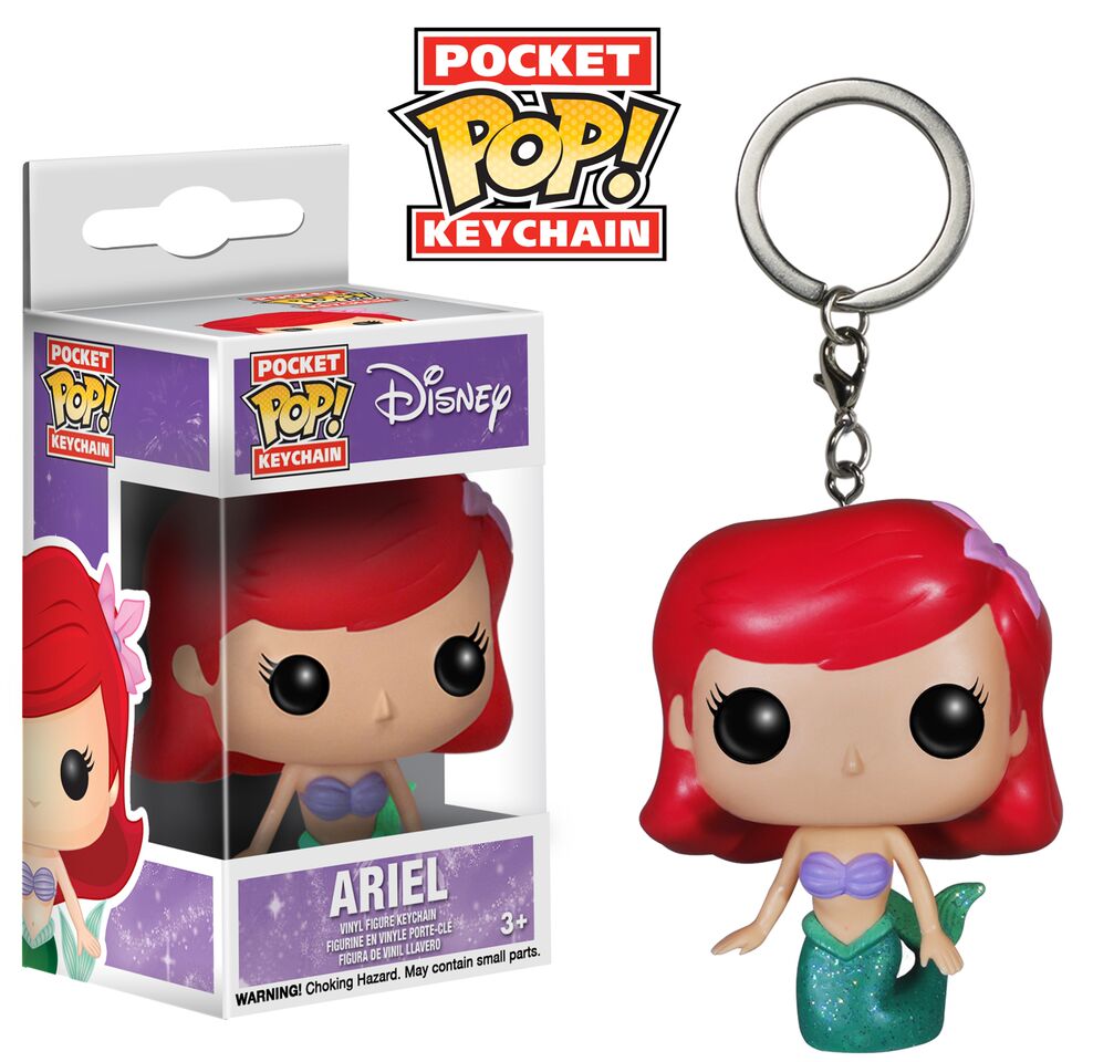 LA PETITE SIRENE: ARIEL, FUNKO POCKET POP! - porte-clés vinyl 4 cm
