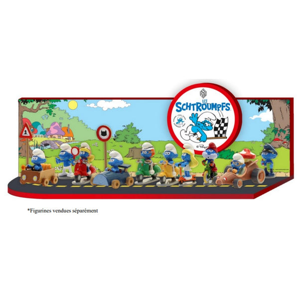 Figurine Pixi Les Schtroumpfs, le code de la route : présentoir bois 6476
