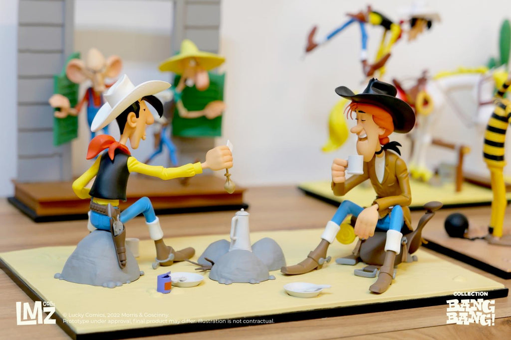 Figurine de collection LMZ Lucky Luke avec Calamity Jane (2022 Figurine de collection LMZ Lucky Luke avec Calamity Jane (2022