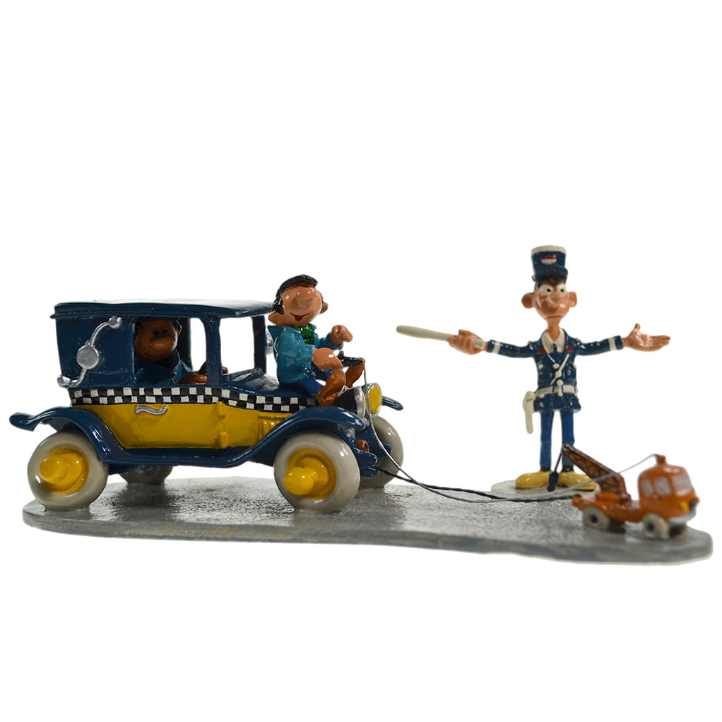 Figurine Gaston Lagaffe – Voiture Tirée Par Mini Dépanneuse, Plomb, Pixi, Occasion