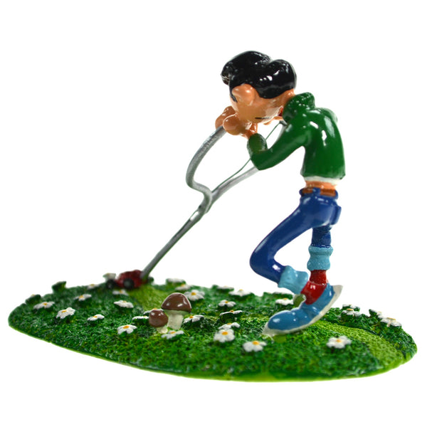 GASTON LAGAFFE: GASTON ET SA MINITONDEUSE - figurine métal 7.5 cm