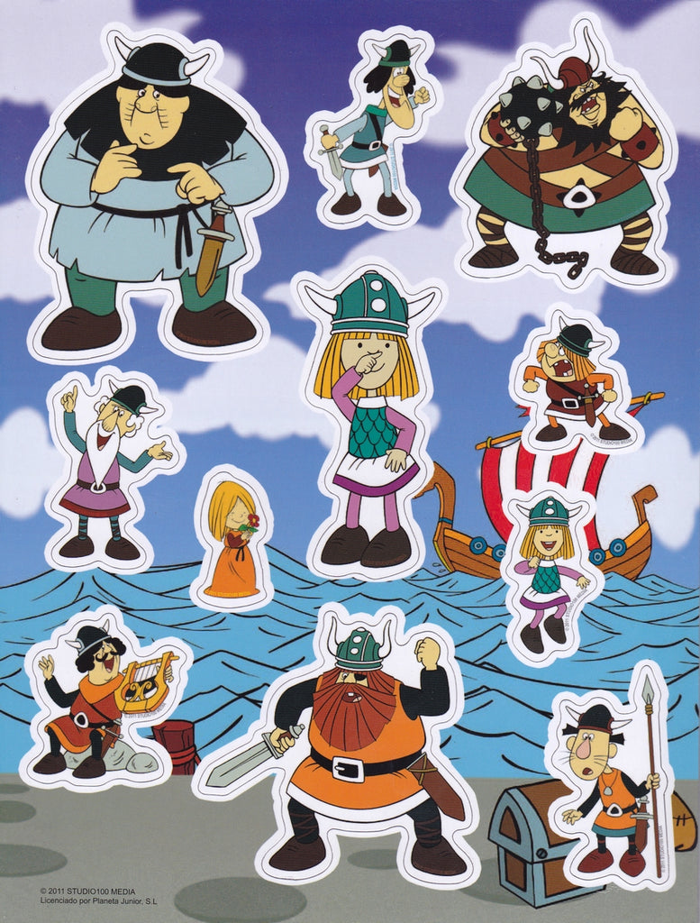 VIC LE VIKING - planche de 11 magnets