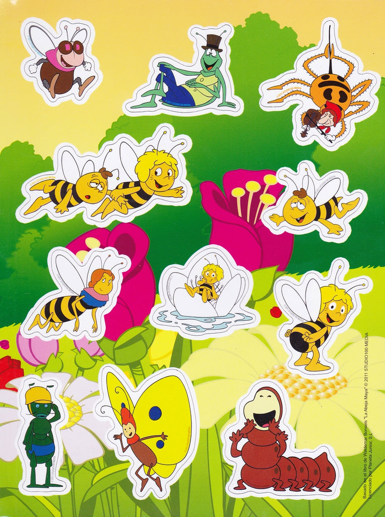 MAYA L'ABEILLE - planche de 11 magnets