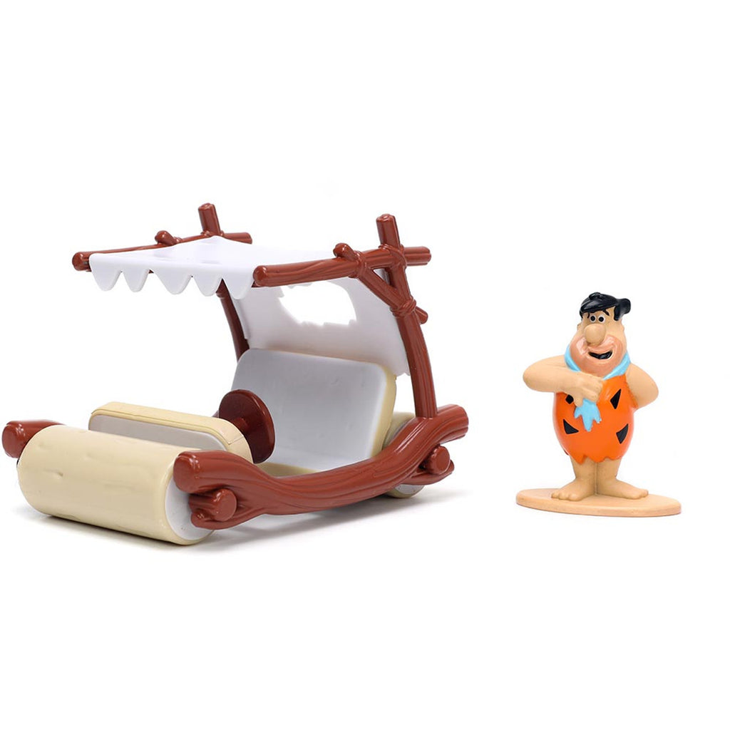 Véhicule miniature 1:32 Les Pierrafeu / The Flintstones: The Flintmobile with Fred Flintsone, Jada Toys (33382br)