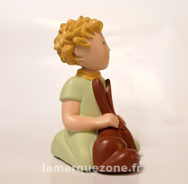 LE PETIT PRINCE: LE PETIT PRINCE A GENOUX - statuette résine 13 cm