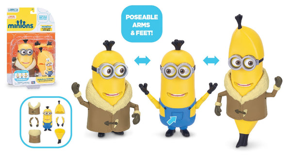 LES MINIONS: BUILD-A-MINION, ARCTIC KEVIN/BANANA - figurine articulée 12 cm