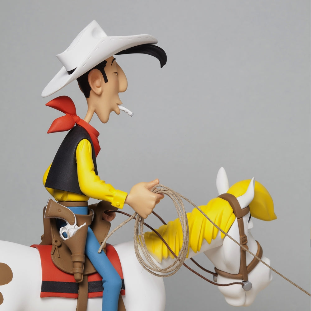 LUCKY LUKE, JOLLY JUMPER & RANTANPLAN SUR LA PISTE DES DALTON exclusivité LMZ Collection statuette résine lmz014 – La Marque Zone