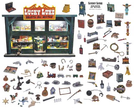 LUCKY LUKE: LA VITRINE COMPLETE DES OBJETS DU MYTHE