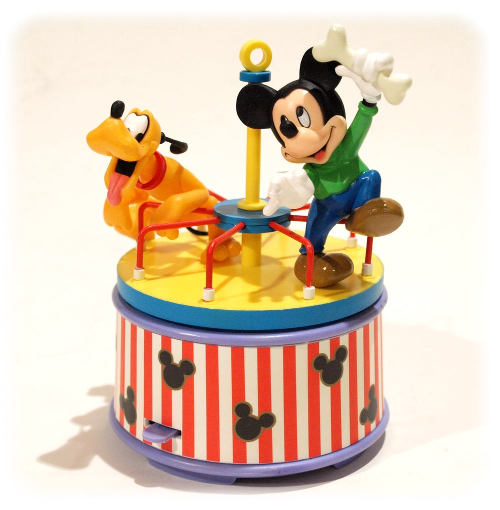 MICKEY: MERRILY WE GO AROUND - boîte à musique 12 cm