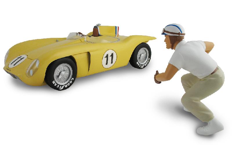 MICHEL VAILLANT: LA VAILLANTE AU MANS N°11 JAUNE - véhicule de collection 32 cm