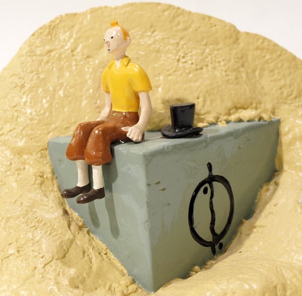 TINTIN: LA PORTE DU PHARAON - figurine métal 11 cm (pixi 4536 occasion)