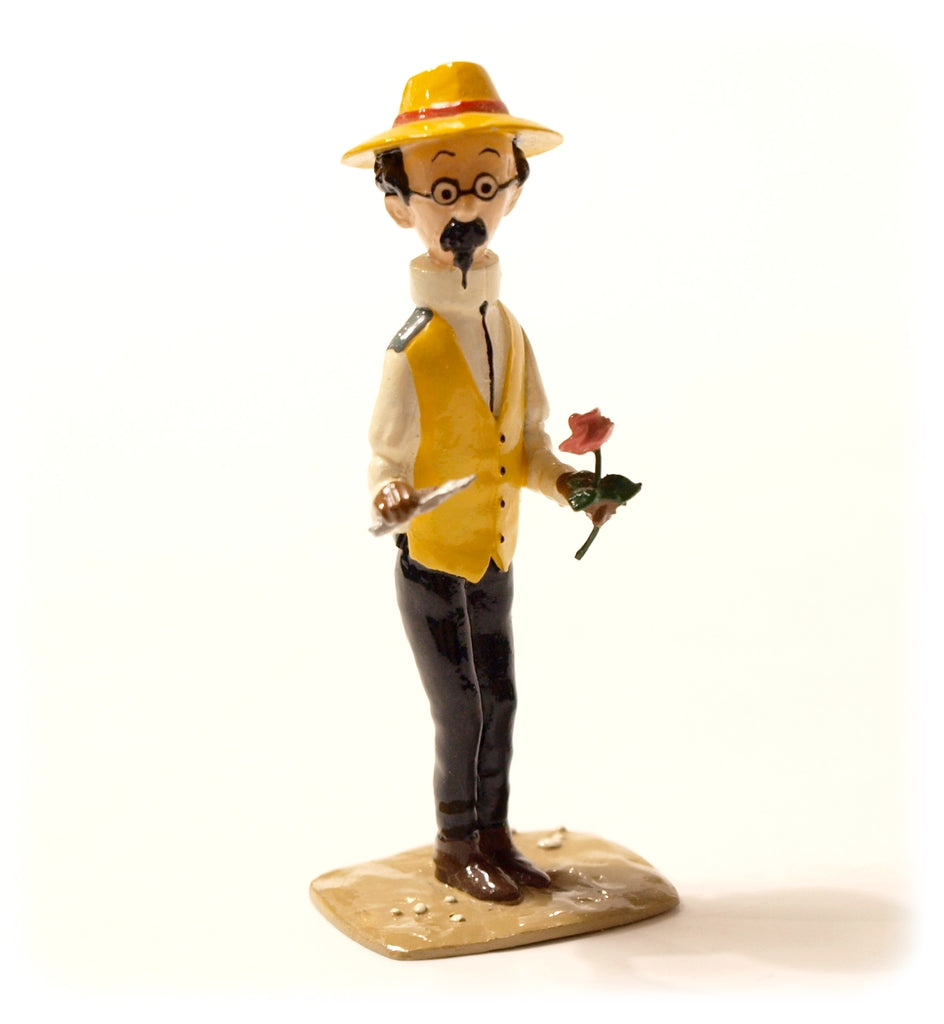 TINTIN - TOURNESOL A LA ROSE - figurine métal 7 cm (pixi 4551 occasion)