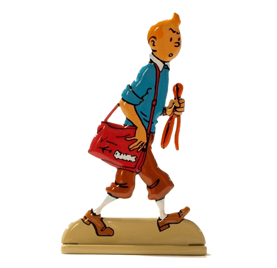 TINTIN: VOL 714 POUR SYDNEY - figurine 'relief' en métal 5.5 cm