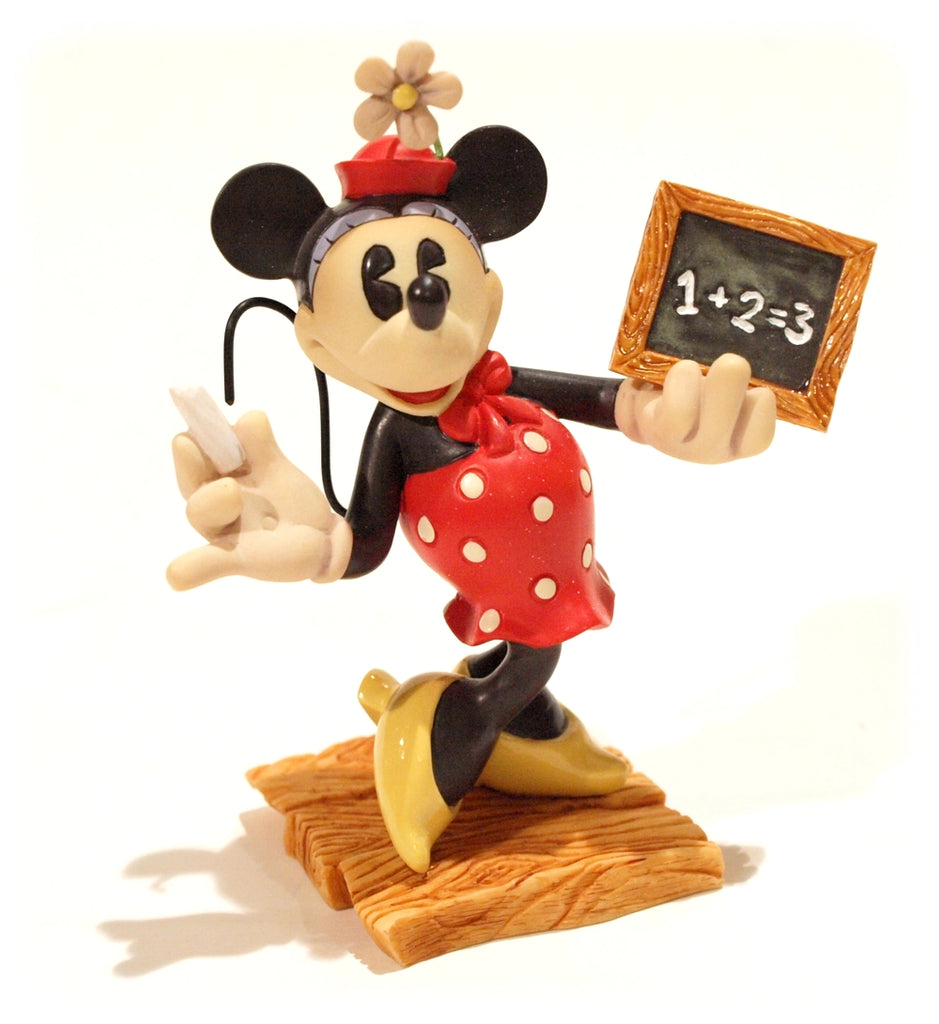 MICKEY: MINNIE AS TEACHER "TEACHER, YOU GET AN "A" IN MY BOOK!" - statuette résine 12 cm