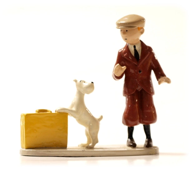 TINTIN, MILOU & LA VALISE - figurine métal 6 cm (pixi 4545 occasion)