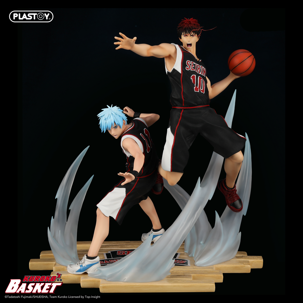 Statuette de collection 1:6 Kuroko's Basket : Tetsuya Kuroko & Taiga Kagami (Black Jersey Edition), Plastoy Statue Collection 2025
