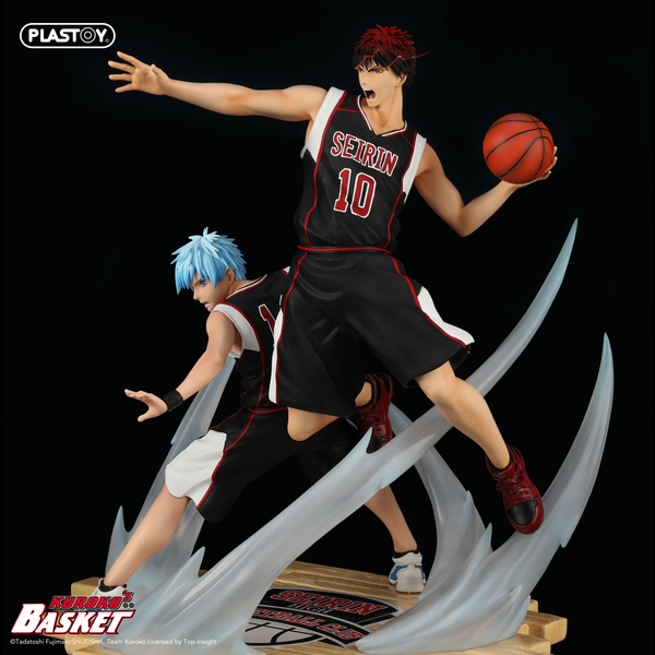 Statuette de collection 1:6 Kuroko's Basket : Tetsuya Kuroko & Taiga Kagami (Black Jersey Edition), Plastoy Statue Collection 2025