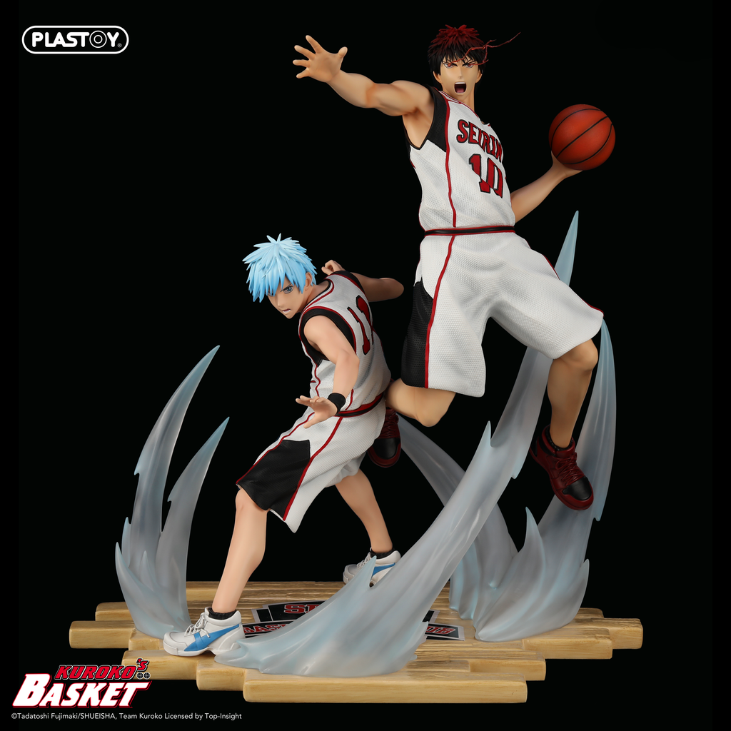 Statuette de collection 1:6 Kuroko's Basket : Tetsuya Kuroko & Taiga Kagami (White Jersey Edition), Plastoy Statue Collection 2025