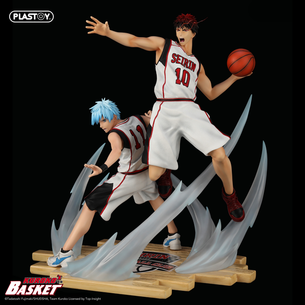 Statuette de collection 1:6 Kuroko's Basket : Tetsuya Kuroko & Taiga Kagami (White Jersey Edition), Plastoy Statue Collection 2025