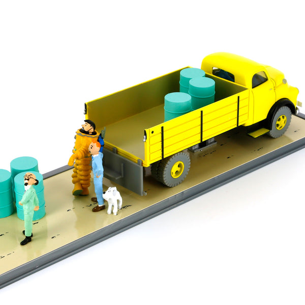 TINTIN: TINTIN TRANSPORTS N°4, LE CAMION JAUNE DE LA BASE - véhicule 1/43