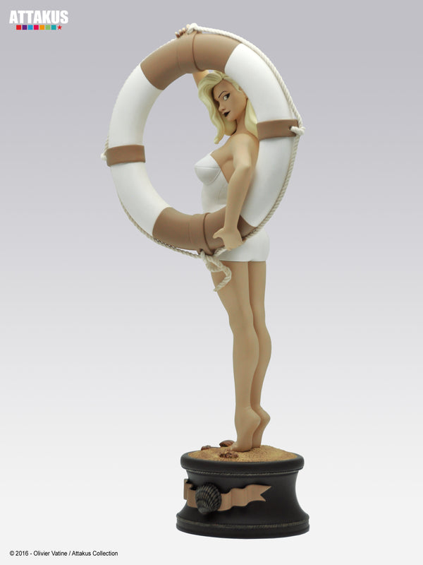 OLIVIER VATINE: VICKI RIVIERA, PIN-UP DE L'ETE - statuette résine 55 cm