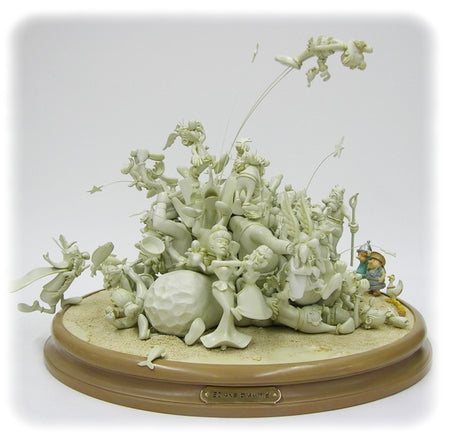 ASTERIX: LA BAGARRE "50 ANS D'AMITIES" (version "biscuit") - statuettes résine