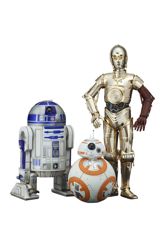 STAR WARS: R2-D2 & C-3PO with BB-8 - statuettes pvc artfx+ 1/10 17 cm