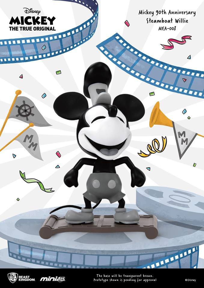 MICKEY MOUSE, THE TRUE ORIGINAL 90 YEARS: STEAMBOAT WILLIE, MINI-EGG ATTACK 008 - figurine pvc 9 cm