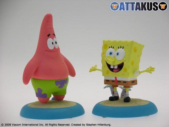BOB L'EPONGE ET PATRICK L'ETOILE DE MER - statuettes résine