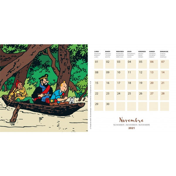 TINTIN: calendrier à poser 2021