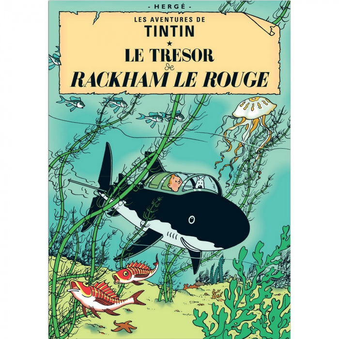 Carte postale Tintin Le Trésor de Rackham Le Rouge 1996 (31080)