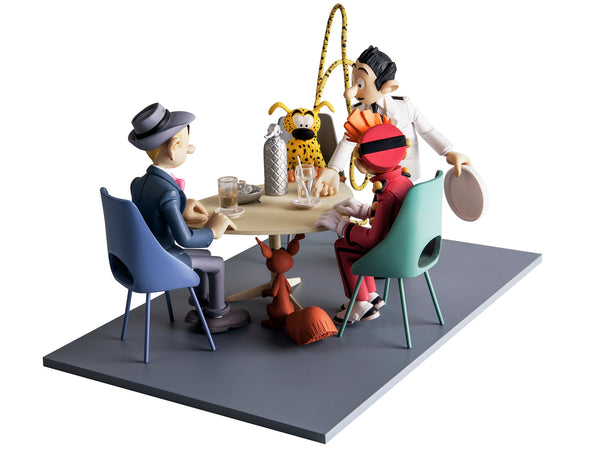 LES CASES DE FRANQUIN, SPIROU: SPIROU ET FANTASIO AU TAM TAM BAR - statuette résine 14 cm (version polychrome)