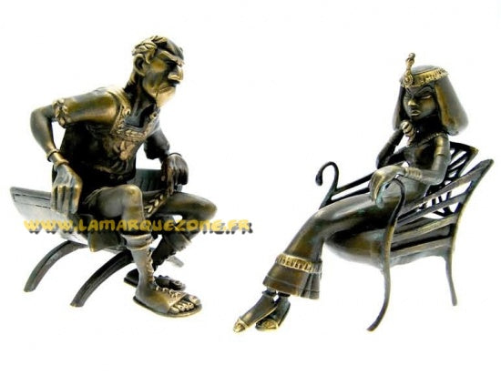 ASTERIX: CESAR & CLEOPATRE - statuettes en bronze 16 cm