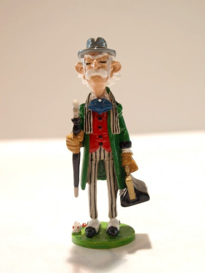 SPIROU: CHAMPIGNAC EN TENUE VOYAGE - figurine métal 8.5 cm