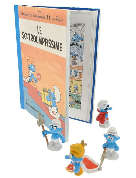 LES SCHTROUMPFS: LE SCHTROUMPFISSIME, COLLECTION "ECHAPPEE BULLES" - figurine métal