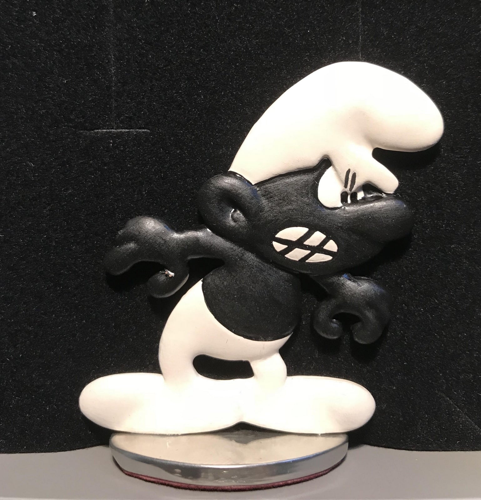 Figurine Schtroumpf Boxeur - Gants Noirs, Schleich 20419 - Très Bon état