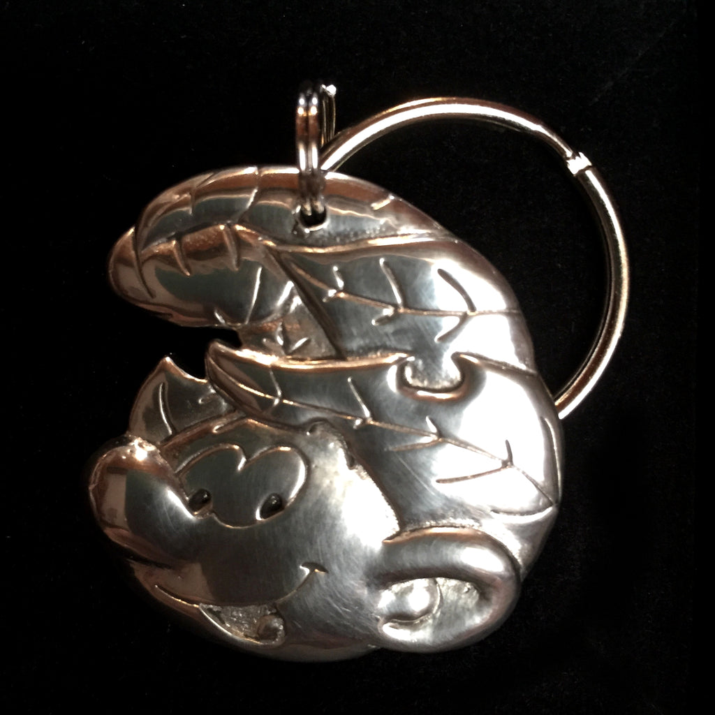 LES SCHTROUMPFS: LE SCHTROUMPF SAUVAGE - porte-clés en étain 5 cm