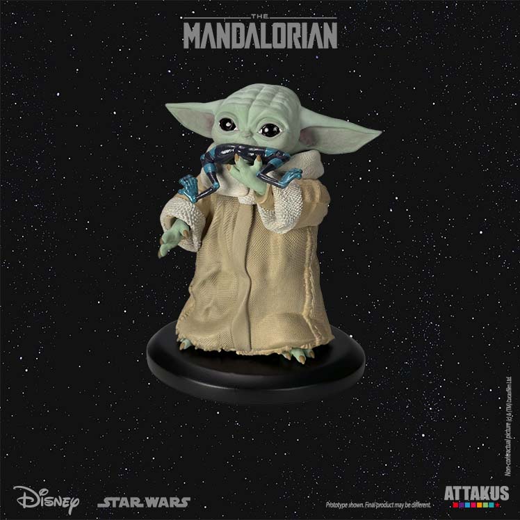 Figurine Attakus Star Wars The Mandalorian Grogu eating the frog