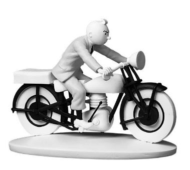 TINTIN: TINTIN MOTARD "LE SCEPTRE D'OTTOKAR"  Hors-Série N°8 - statuette résine 14 cm