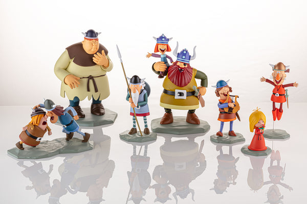 Figurines de collection Vic le Viking, série complète de 9 personnages LMZ Collectibles ANIMATED! 2020