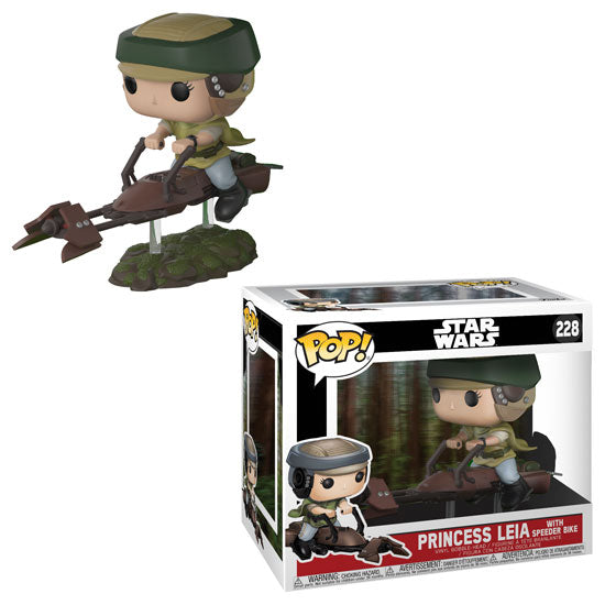 STAR WARS, EPISODE VI: PRINCESS LEIA WITH SPEEDER BIKE, FUNKO POP! #228 - figurine bobble-head vinyl 10 cm