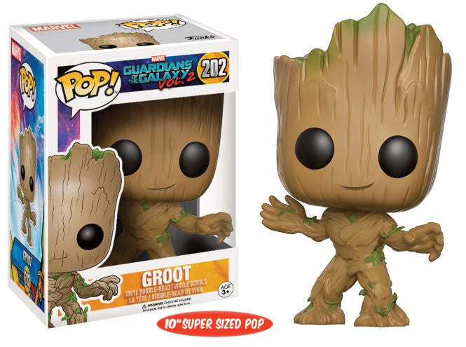 LES GARDIENS DE LA GALAXIE VOL.2:  GROOT, FUNKO POP! #202 - figurine vinyl "bobble-head" 25 cm