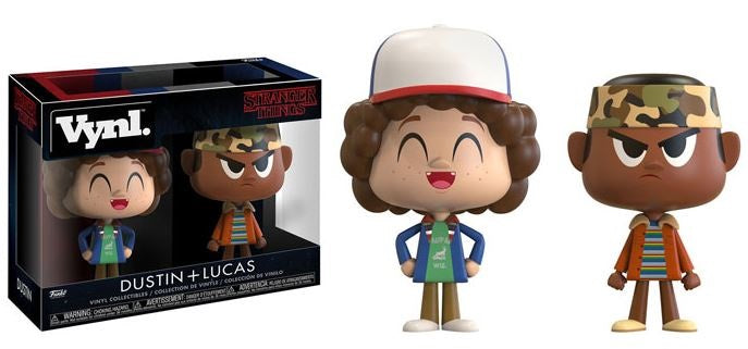 STRANGER THINGS: DUSTIN + LUCAS, FUNKO VYNL - coffret de 2 figurines vinyl 10 cm