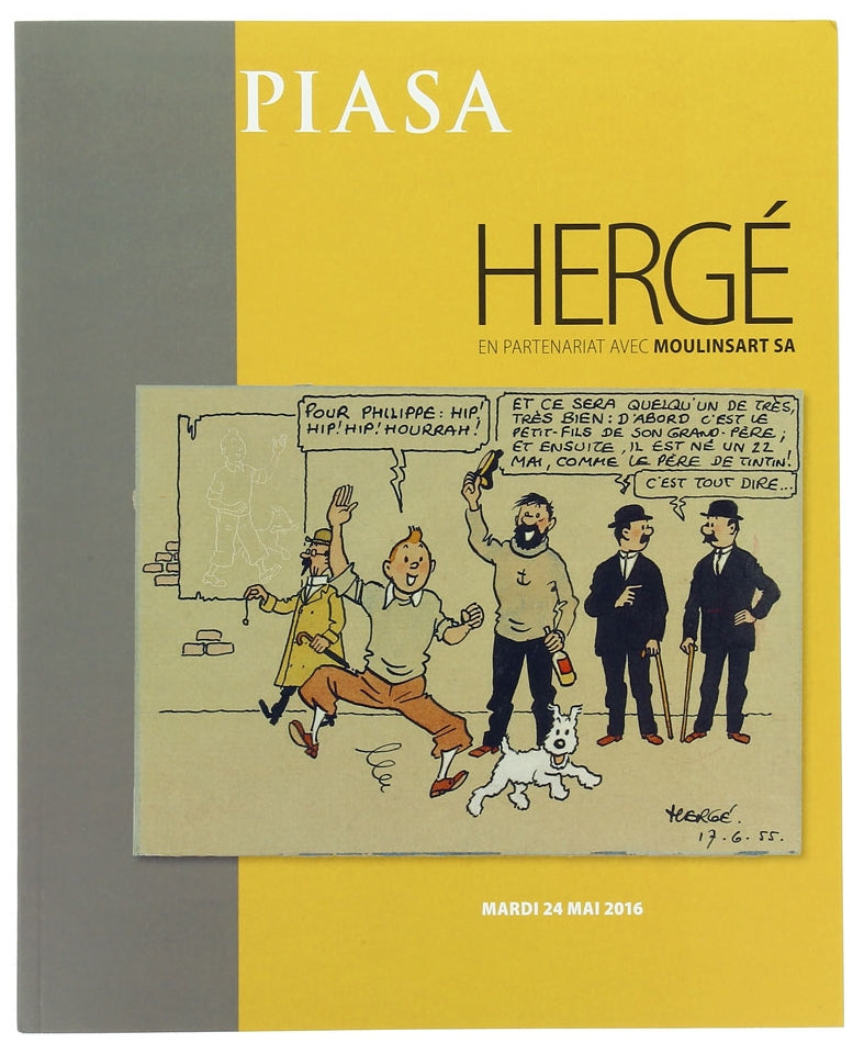 TINTIN: CATALOGUE PIASA VENTE PARIS 24 MAI 2016
