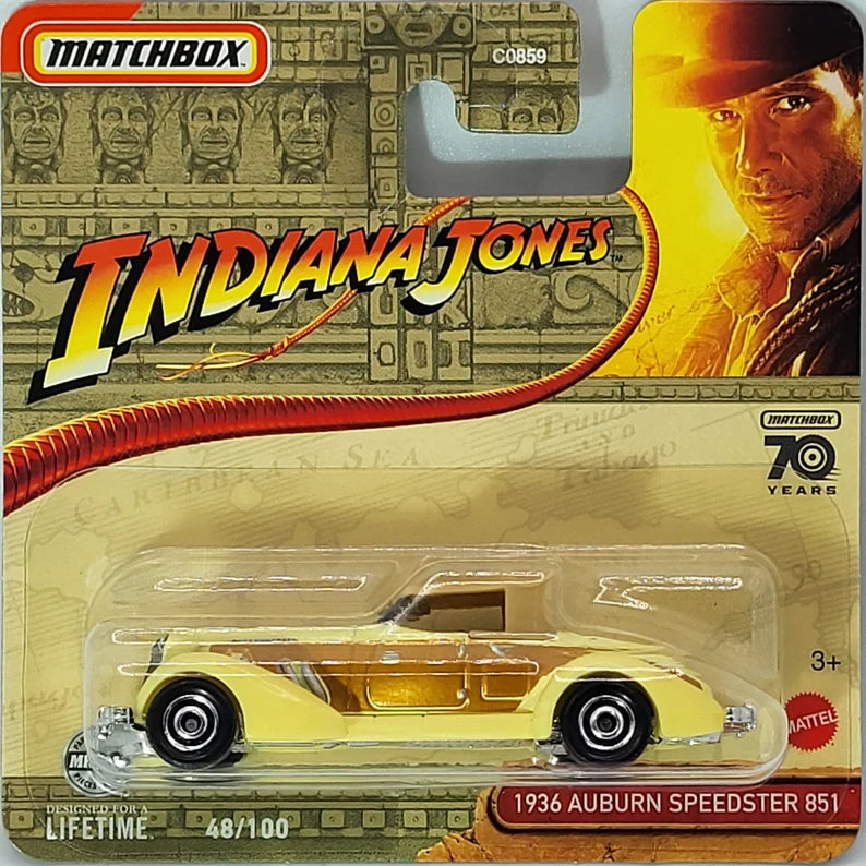 INDIANA Jones 1936 Auburn Speedster 851 - véhicule miniature Matchbox